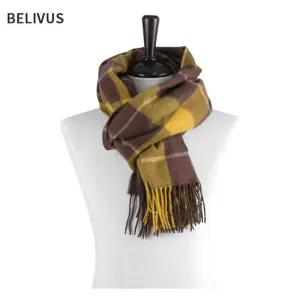 빌리버스 남자 머플러 BLM138 남성 체크 목도리겨울 얇은 정장 따뜻한 남여공용