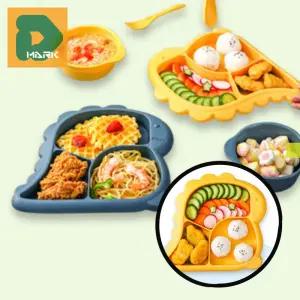 공룡 어린이식판 교육 자기주도 간식 칸 동물 접시 식사 나눔 유아 그릇 안전 이유식 재미 세척 캐릭터