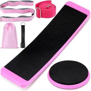 5개의 회전판 발레 장비에는 피겨 스케이팅 스피너 다리 스트레칭 스트랩 핑크 드로스트링 백 댄서 요가 스