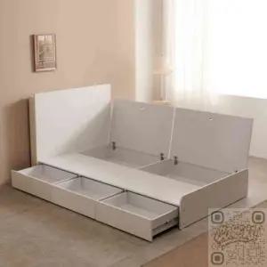 갯더잇 LED 3칸 수납침대 SS 프레임 평상형침대