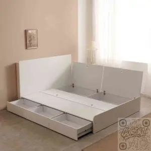 갯더잇 LED 3칸 수납침대 프레임 Q 서랍형침대프레임