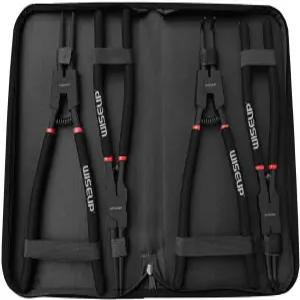 WISEUP 스냅 링 플라이어 세트 헤비 듀티 4PCS13인치 내부/외부 서클립 키트 스트레이트 /링 리무버 고정용