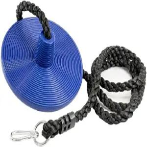 다람쥐 제품 헤비 듀티 플라스틱 트리 스윙 - 다리 보호대가 있는 디스크 로프 추가 및 교체 야외 놀이