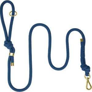 중형 대형견을 위한 선레이마스코타 5피트 노 풀 도그 목줄 미끄럼 방지 손잡이가 있는 로프 목줄과 메탈릭