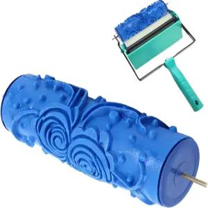 5인치 고무 패턴 페인트 롤러 재사용 가능한 장식 예술 텍스처 벽 스텐실 가구 옷 캐비닛 도어 드레이프