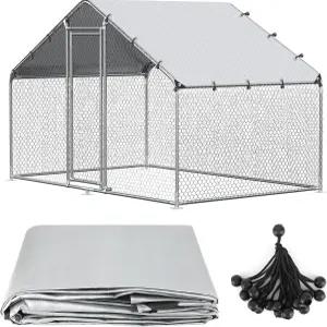 Lconvicely 11.48 x 6.23 FT 치킨 코프 커버 방수 전천후 PE 쉐이드 UV 저항 타프 겨울용 런 볼 번지 20개