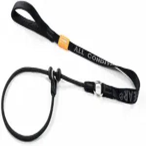 하우고 도그 슬립 리드 목줄 트레이닝 당기지 않는 및 목걸이 튼튼한 패딩 핸들 모든 품종용블랙 3.6피트