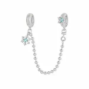 판도라팔찌 호환 참 스노우플레이크 세이프티 링 체인