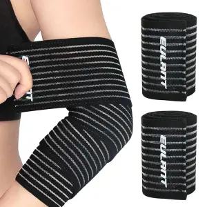 YEEKORO 탄력 무릎 압박 붕대 랩 발목 지지대 조절 가능한 종아리 팔꿈치 손목 밴드 남녀용 서포트 고정