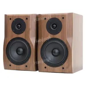 고음질 하이파이 6.5인치 목재 북쉘프 스피커 무선 블루투스 오디오 가정 카페 매장 데스크