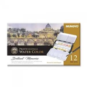 문교 12색 고체물감(메탈톤) / MWPH-12MT 개(1개입) 졸리고체물감