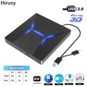 CD롬 플레이어 ？ 외부 블루레이 드 USB30 Type-C 3D Bluray CD DVD 버너 레코더 노트북 PC 컴퓨터 윈도우