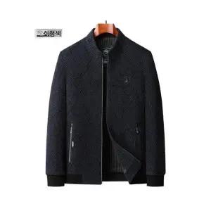 윈터솔져 남자 데일리룩 코트 하프 모직 재킷 추동 도톰캐주얼 차이나 상의 할아버지룩 KUK4