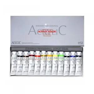 신한 전문가용 아크릴물감 12색 20ml 미술용품 세트(1개입)