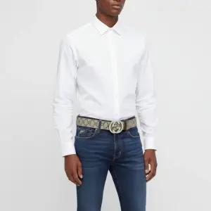 GUCCI 인터로킹 G 남성 벨트 411924 KGDHN 9643