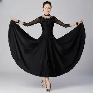 모던댄스드레스 왈츠 여성댄스복 사교댄스 사교 탱고 대회 스탠다드 의상