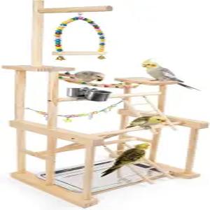 새 놀이터 4층 앵무새 농어대 놀이대 코너 코카티엘 러브버드 버디 피더 컵 사다리 체인 장난감 그네 및