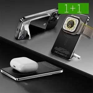 [OMT]1+1 초슬림 맥세이프 보조배터리 10000mAh 무선 고속충전 PD 20W 보조 배터리