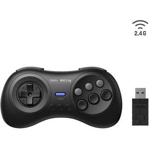 [포르르] 세가 제네시스 미니 및 메가 드라이브 미니용 8Bitdo M30 2.4G 무선 게임패드 6버튼 레이아웃 스위치(블랙)