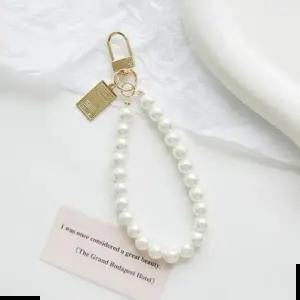 백참 진주스트랩 금장 조개 키링 열쇠고리 차키홀더 휴대폰