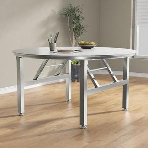 원형 테이블 접이식 식탁 화이트 0 8m패턴형 80 스텐 미니 4인 연회장 폴딩 1m