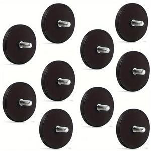 고무 코팅 자석 10개 M6 나사산 스터드 포함  장착 검정색 라이트 바에 사용되는 희토류