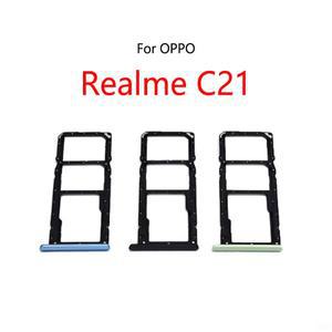 OPPO Realme C21용 새 SIM 카드 슬롯 트레이 홀더 Sim 리더 소켓
