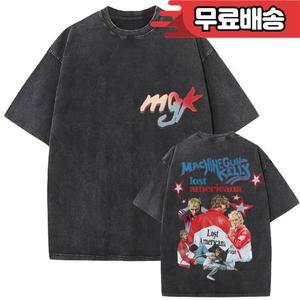 MGK 로스트 아메리카나 투어 2025-2026 빈티지 워시드 티셔츠 남녀 여름 패션 코튼 반팔 팬 선물 의류