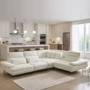 스윙 5인코너형 광폭형 패브릭소파 BJ3378R(착불)