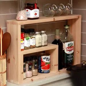 나무선생 주방 싱크대 원목선반 정리함 양념통 수납함 주방선반