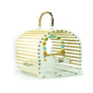 앵무새이동장 새장 산책 저소음 아크릴 새집 이동가방