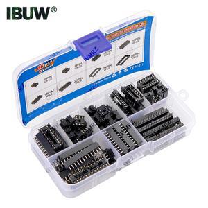 66개/세트 박스 포함 DIP IC 소켓 어댑터 납땜형 키트 6 8 14 16 18 20 24 28 핀 DIP-14 커넥터