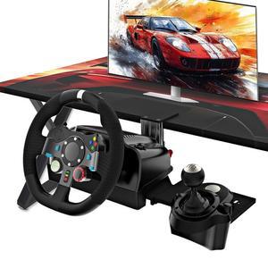 EG, G25 G27 G29 G920 G923 스러스트마스터 T248 T300 T-GT TS-PC T500 T818용 심 레이싱 휠 스탠드 시뮬레이터 콕핏 휠 스탠드 레이싱 스티어링 시프터용 데스크 마운트 클램프 1x 시작