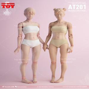 Worldbox 1/6 AT201 소녀 공동 유연한 바디 일반 지방 다리 12 ''여성 군인 화이트 탄 스킨 액션 피규어