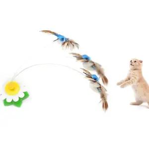 움직이는 벌새 파리쫓는 기 팔랑 고양이 자동 장난감 파리쫓벌새