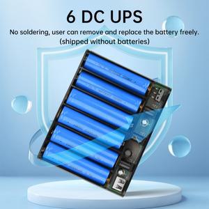 DC UPS 전원 공급 장치 5V 9V 12V 출력 6x18650 배터리 무정전 DIY 파워 뱅크 박스 가정용 라우터 휴대폰