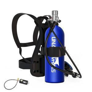 2.3리터 미니 스쿠버 탱크, 25-35분 다이빙 폐 DOT 인증 휴대용 폐, 2.3리터(16Cu Ft) 용량, 3000Psi 최대 압력, 알루미늄 30피트 이내