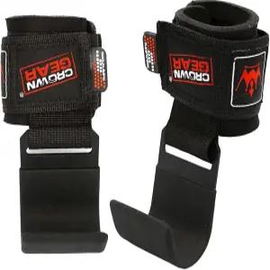 파워 웨이트 팅 후크 - 데드트 및 어깨 으쓱과 같은 헬스 트레이닝 운동에 가장 적합한 역도 스트랩 쿠션