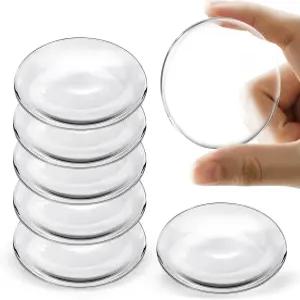 JZWBLY 벽용 도어 스토퍼 노브 벽 보호기 2 (6팩) 자가 접착식 범퍼 충격 흡수식 핸들 모든 벽면을