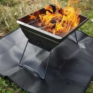 보관파우치포함 380G 600x520MM FRM 블랙 방염매트 L 1인용매트 차박용품 휴대용 등산 깔개