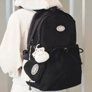 (색상6 블랙)학생 데일리 키즈 경량 토끼 키링 신학기 책 가방 백팩