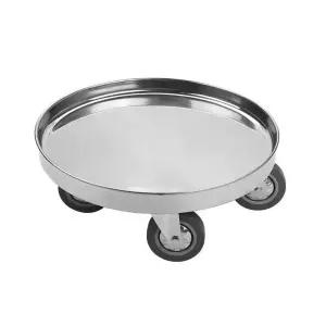 스텐 이동식 화분 바퀴 트레이 옮기기 원형 대형 철제