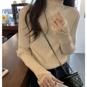 리브 여성 프리미엄 레이스 반폴라 긴팔티 1P 겨울 캐주얼 스타일