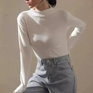 도톰한 여성 클래식 반폴라 긴팔티 1P 겨울 이너 티셔츠 패션