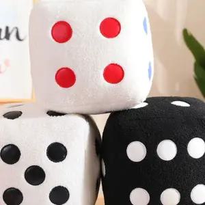 대형 주사위 쿠션 등받이 게임 장식 컬러 소파 봉제 화이트
