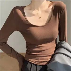 소프트 웜 겨울 긴팔티 티셔츠 U넥 데일리 촉감 이너 여자 3컬러