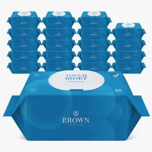 브라운 터치비데 화장실용 물티슈 48매 캡형 20팩