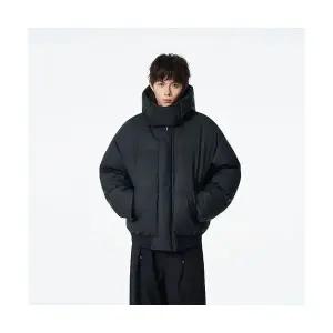 남친 점퍼 PU가죽 후드 다운 겨울 캐주얼 기모 패딩 패피4