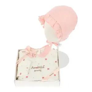 갤러리아 (임신축하,출산,백일,예쁜옷)PH)아미엘리본SET바디수트(36170-676-02)