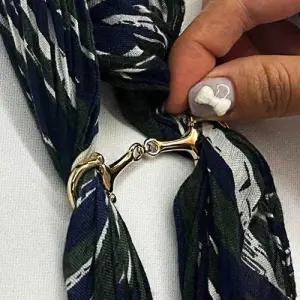 스카프링 고리 골드 D형 고리 매는법 고정 링 스카프 WEE3690